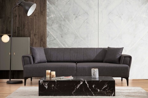 Canapea extensibila 3 locuri, Atelier del Sofa, 560ARE2241, Gri inchis