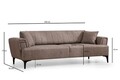 Canapea extensibila 3 locuri, Atelier del Sofa, 560ARE2242, Maro deschis