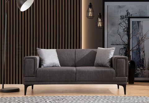 Canapea 2 locuri, Atelier del Sofa, 560ARE2256, Gri inchis