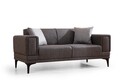 Canapea 2 locuri, Atelier del Sofa, 560ARE2256, Gri inchis