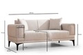 Canapea 2 locuri, Atelier del Sofa, 560ARE2257, Ecru