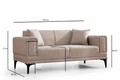 Canapea 2 locuri, Atelier del Sofa, 560ARE2258, Maro deschis