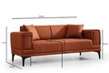 Canapea 2 locuri, Atelier del Sofa, 560ARE2259, Caramiziu