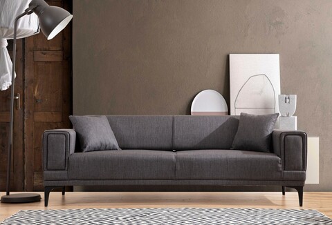 Canapea extensibila 3 locuri, Atelier del Sofa, 560ARE2260, Gri inchis