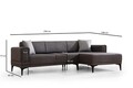 Coltar, Atelier del Sofa, 560ARE2272, Gri inchis