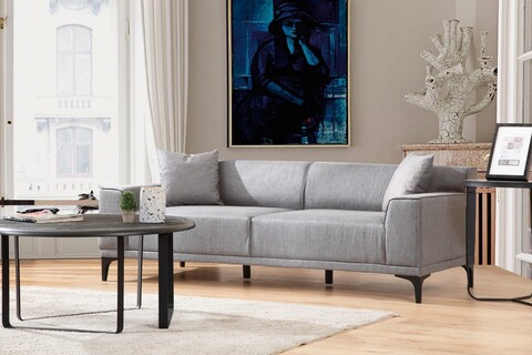 Canapea 3 locuri, Atelier del Sofa, 560ARE2336, Gri deschis
