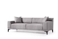 Canapea 3 locuri, Atelier del Sofa, 560ARE2336, Gri deschis