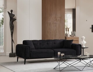 225x92x76 cm, Negru