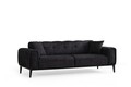 Canapea extensibila 3 locuri, Atelier del Sofa, 560ARE2361, Negru