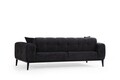 Canapea extensibila 3 locuri, Atelier del Sofa, 560ARE2361, Negru