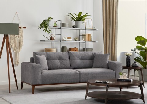 Canapea extensibila 3 locuri, Atelier del Sofa, 560ARE2362, Gri deschis