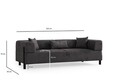 Canapea 3 locuri, Atelier del Sofa, 560ARE2366, Antracit