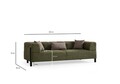 Canapea 3 locuri, Atelier del Sofa, 560ARE2369, Verde