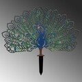 Obiect decorativ de grădină, Peacock, 60x38 cm, Multicolor