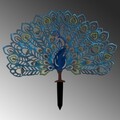 Obiect decorativ de grădină, Peacock v2, 60x38 cm, Multicolor