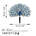 Obiect decorativ de grădină, Peacock v2, 60x38 cm, Multicolor