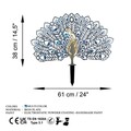 Obiect decorativ de grădină, Peacock v3, 60x38 cm, Multicolor