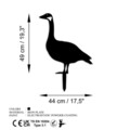 Obiect decorativ de grădină, Goose 01, 64x44 cm, Negru