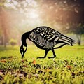 Obiect decorativ de grădină, Goose 02, 44x50 cm, Negru