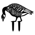 Obiect decorativ de grădină, Goose 02, 44x50 cm, Negru