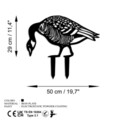 Obiect decorativ de grădină, Goose 02, 44x50 cm, Negru