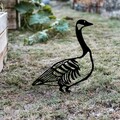 Obiect decorativ de grădină, Goose 03, 60x37 cm, Negru