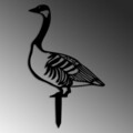 Obiect decorativ de grădină, Goose 03, 60x37 cm, Negru