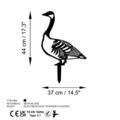 Obiect decorativ de grădină, Goose 03, 60x37 cm, Negru