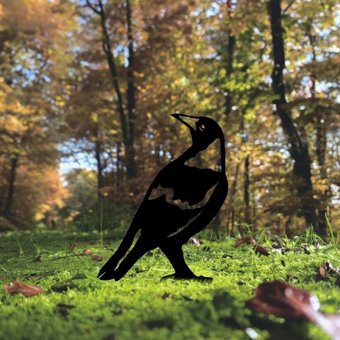 Obiect decorativ de grădină, Bird 01, 50x27 cm, Negru