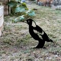 Obiect decorativ de grădină, Bird 03, 37x23 cm, Negru
