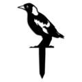Obiect decorativ de grădină, Bird 03, 37x23 cm, Negru