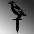 Obiect decorativ de grădină, Bird 03, 37x23 cm, Negru