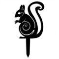 Obiect decorativ de grădină, Squirrel 01, 44x23 cm, Negru
