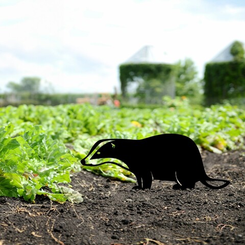 Obiect decorativ de grădină, Badger 01, 32x45 cm, Negru