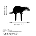 Obiect decorativ de grădină, Badger 01, 32x45 cm, Negru