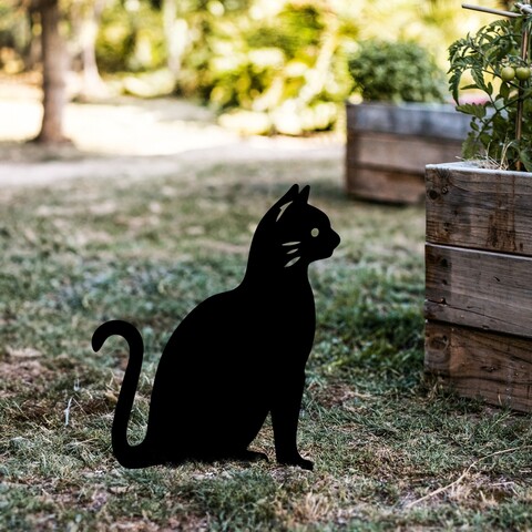 Obiect decorativ de grădină, Cat 02, 38x20 cm, Negru