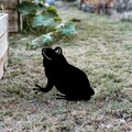 Obiect decorativ de grădină, Frog 01, 34x22 cm, Negru