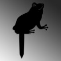 Obiect decorativ de grădină, Frog 01, 34x22 cm, Negru