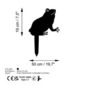 Obiect decorativ de grădină, Frog 01, 34x22 cm, Negru