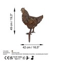 Obiect decorativ de grădină, Chicken -A 01, 64x42 cm, Multicolor