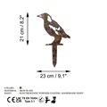 Obiect decorativ de grădină, Bird -A 03, 37x23 cm, Multicolor