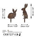 Set de obiecte decorative de grădină, Rabbits -A 01, Multicolor