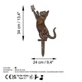 Obiect decorativ de grădină, Cat -A 01, 49x24 cm, Multicolor