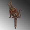Obiect decorativ de grădină, Cat -A 02, 38x20 cm, Multicolor