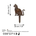 Obiect decorativ de grădină, Cat -A 02, 38x20 cm, Multicolor