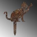 Obiect decorativ de grădină, Cat -A 03, 36x31 cm, Multicolor
