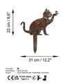 Obiect decorativ de grădină, Cat -A 03, 36x31 cm, Multicolor