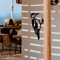 Obiect decorativ de grădină, Bird On The Branch 01, 18x30 cm, Negru