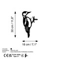 Obiect decorativ de grădină, Bird On The Branch 01, 18x30 cm, Negru