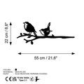 Obiect decorativ de grădină, Bird On The Branch 03, 55x22 cm, Negru